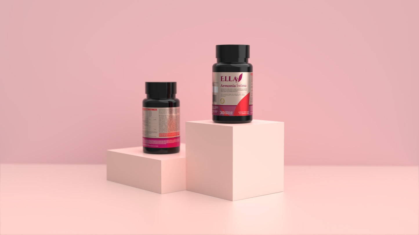 Ella-V Armonía Íntima | Potenciador, equilibrio vaginal e intestinal, inmunidad y antienvejecimiento| 30 cápsulas
