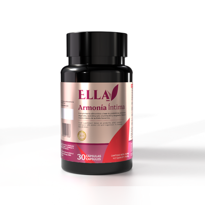 Ella-V Armonía Íntima | Potenciador, equilibrio vaginal e intestinal, inmunidad y antienvejecimiento| 30 cápsulas