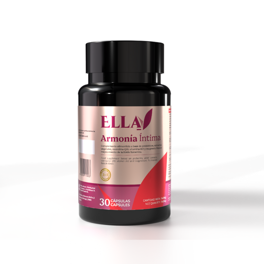 Ella-V Armonía Íntima | Potenciador, equilibrio vaginal e intestinal, inmunidad y antienvejecimiento| 30 cápsulas